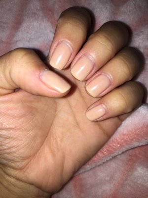 I got my gel mani done on Saturday !