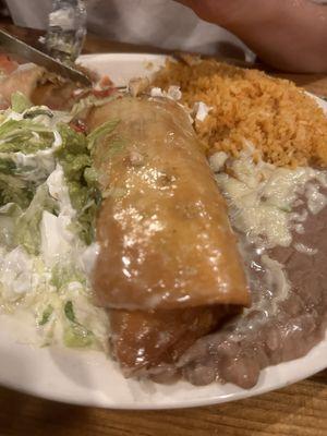 Chimichanga with chicken