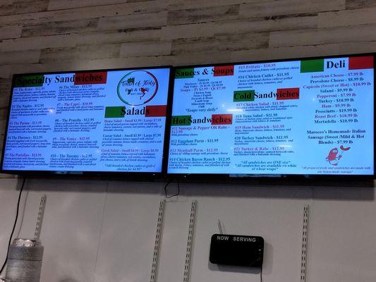 Menu board