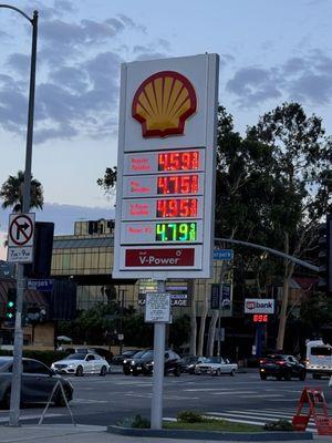 Current price per gallon