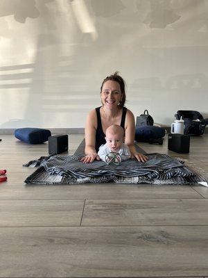 Baby & Me Yoga every Tuesday at 9:30AM