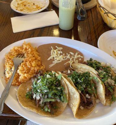 Taco Dinner w/ barbacoa