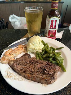 Steak and shrimp  night