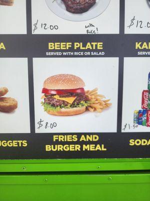 $8 for a hamburger! That's 90's prices...