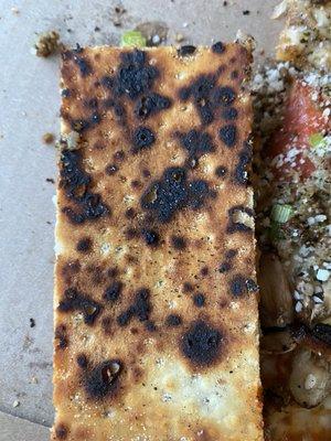 Burnt pizza