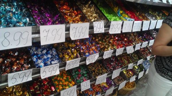 candy selections.