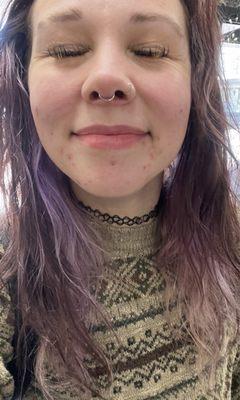 Fresh septum piercing!