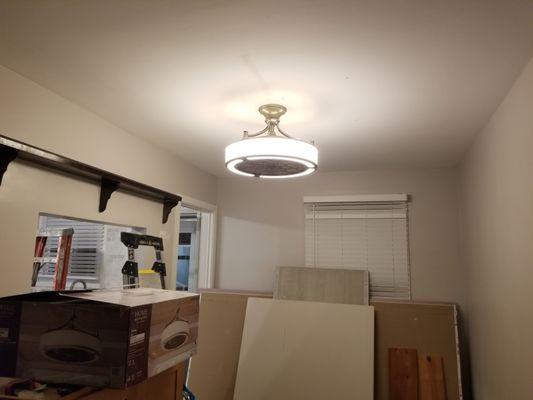 Ceiling fan installation