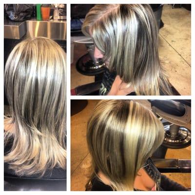 Highlight lowlight haircut by Erin brooks