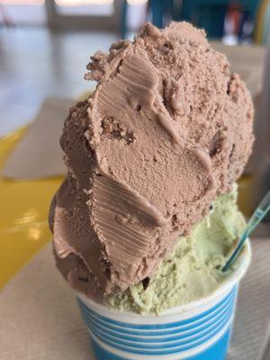 Choc-hazelnut & Pistachio