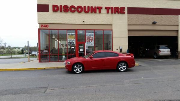 Sandy  new low profile tires from Discount Tire. Brandy was the sales associate that assistant me.  Thank BRANDY