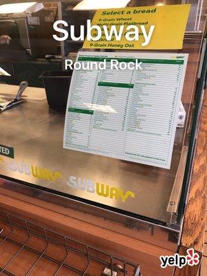 Subway nutrition facts