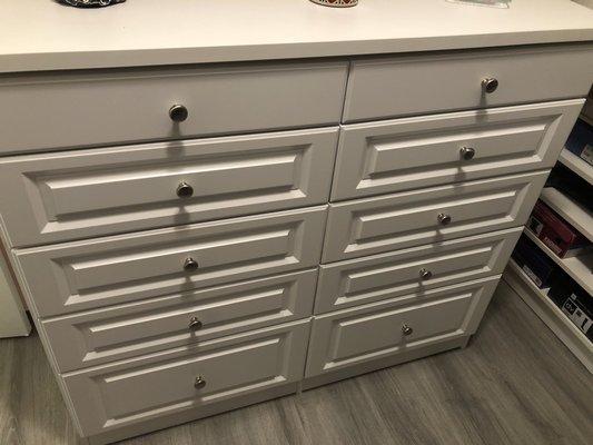 Dresser unit in master (below cabinets)