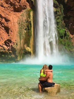 Sitting below Mooney Falls in Havasupai Grand Canyon Area! Dreaming of a company that's making a huge difference in the world.