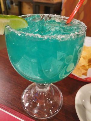 Blue margarita on the rocks