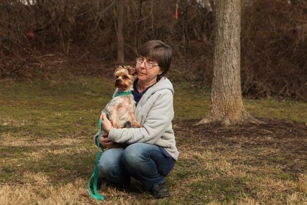 Karen caring for one of our boarding friends.