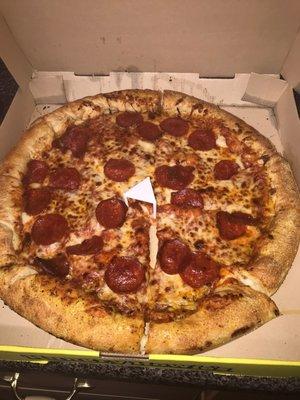 Fresh stuffed crust pepperoni