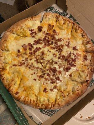 Terrible breakfast pizza