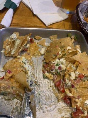 Nachos half eaten