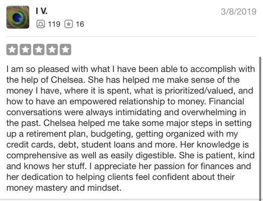 Here's the other review posted that same day from a legit client who I was honored to help.