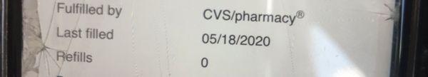 Script dates being on the 18th since starting this medicine!