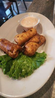 Reuben egg rolls