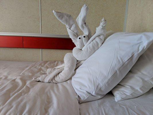 Seductive towel bunny