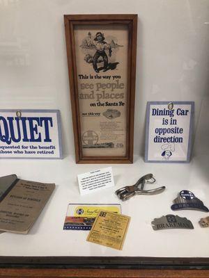 Santa Fe trains memorabilia