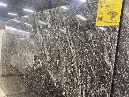 Thunder black granite selection