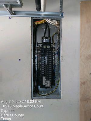 After the panel replacement and all done wiring