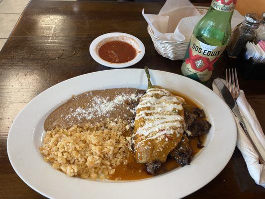 Steak fajita relleno