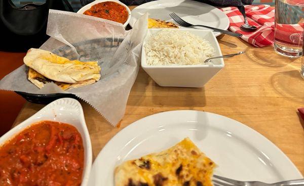 Cheese Naan  Butter Chicken