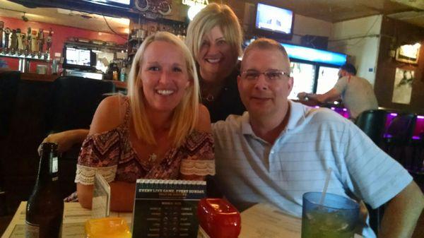 Johnny, Jamie and Shana having a tailgater at the 'nest'.