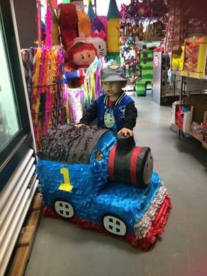 Jacob and his thomas the train pinata