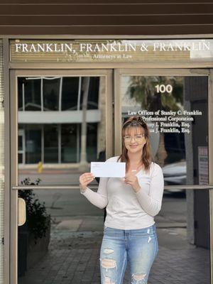 Me and my settlement check !!