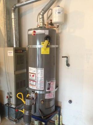 50 gal gas replacement for $900.  Mention Yelp and it's 10% off.  (Tank replacement and labor.  Not for direct vent/power vent)