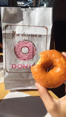 Orange glazed cake donut -- so good!