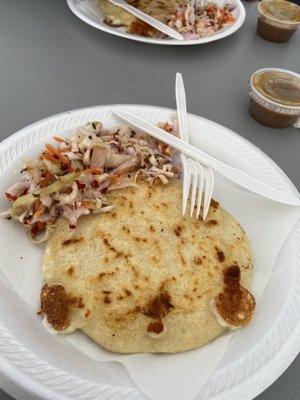 Cheese pupusa! Solid 5 stars.