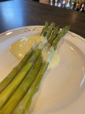 Asparagus  All entrees are served with house salad, potato and vegetable