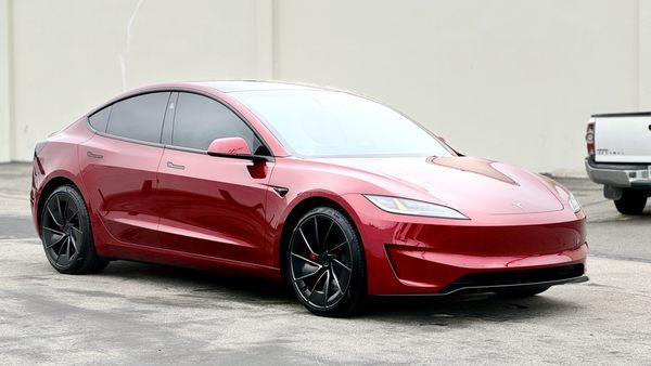 Tesla M3P Ceramic Coating & Window Tint