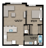 One Bedroom Floor F