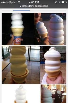 This what a normal amount of a large cone looks like.