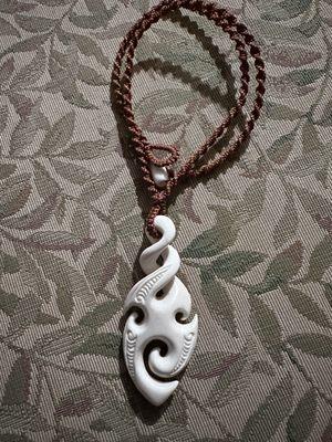 Cow bone new beginning and infinity with hand braided string