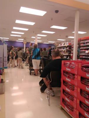 Waiting out the tornado warning at Shopko in Janesville, Wisconsin.