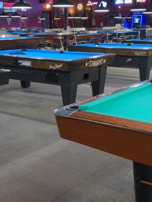 Plenty of pool tables, tournament happening tonight