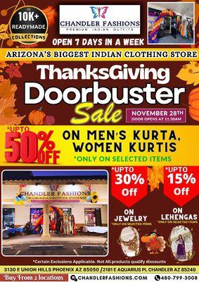 THANKSGIVING DOOR BUSTER SALE