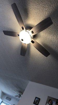 Ceiling fan installation