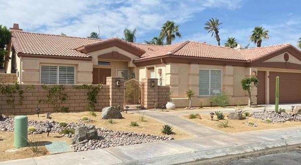 New courtyard with desertscape