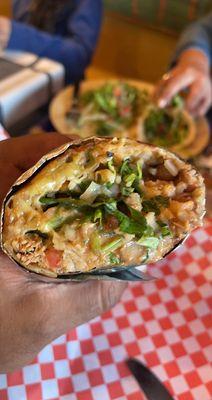 Super shredded chicken burrito!!