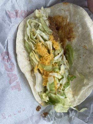 Another taco with a pound of lettuce